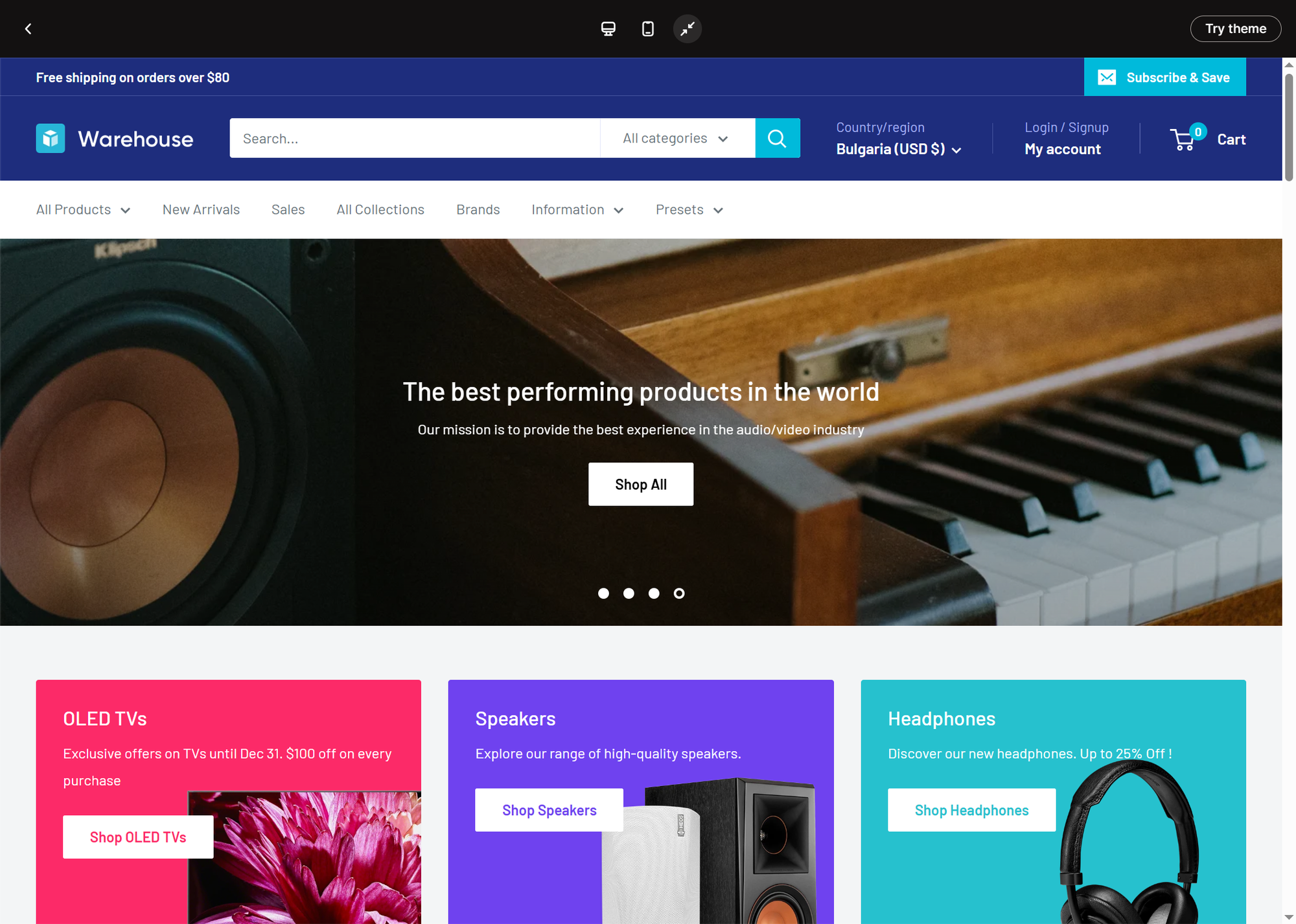 warehouse shopify theme
