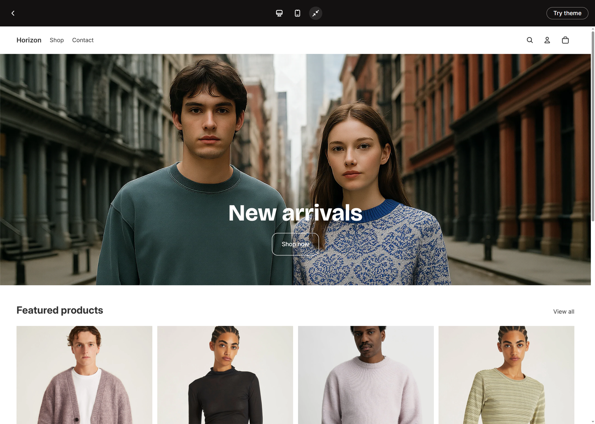 horizont shopify theme