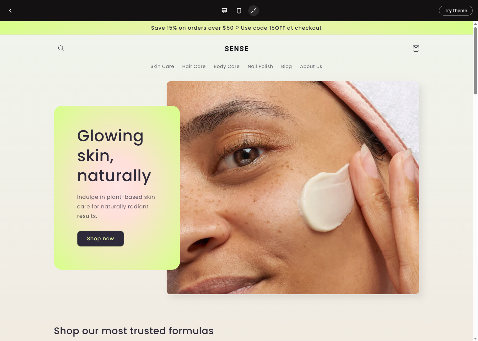 sense shopify theme