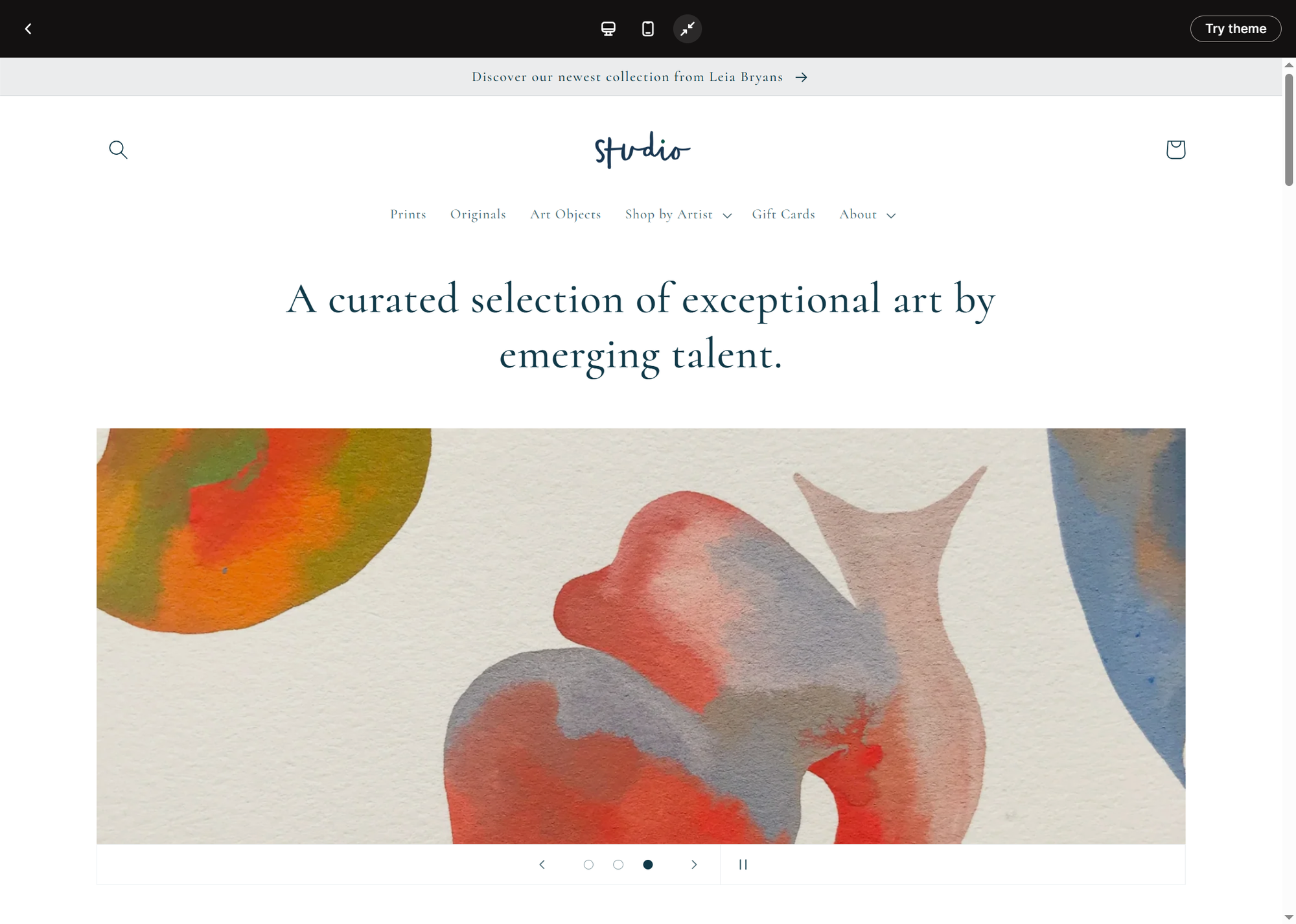 studio shopify theme