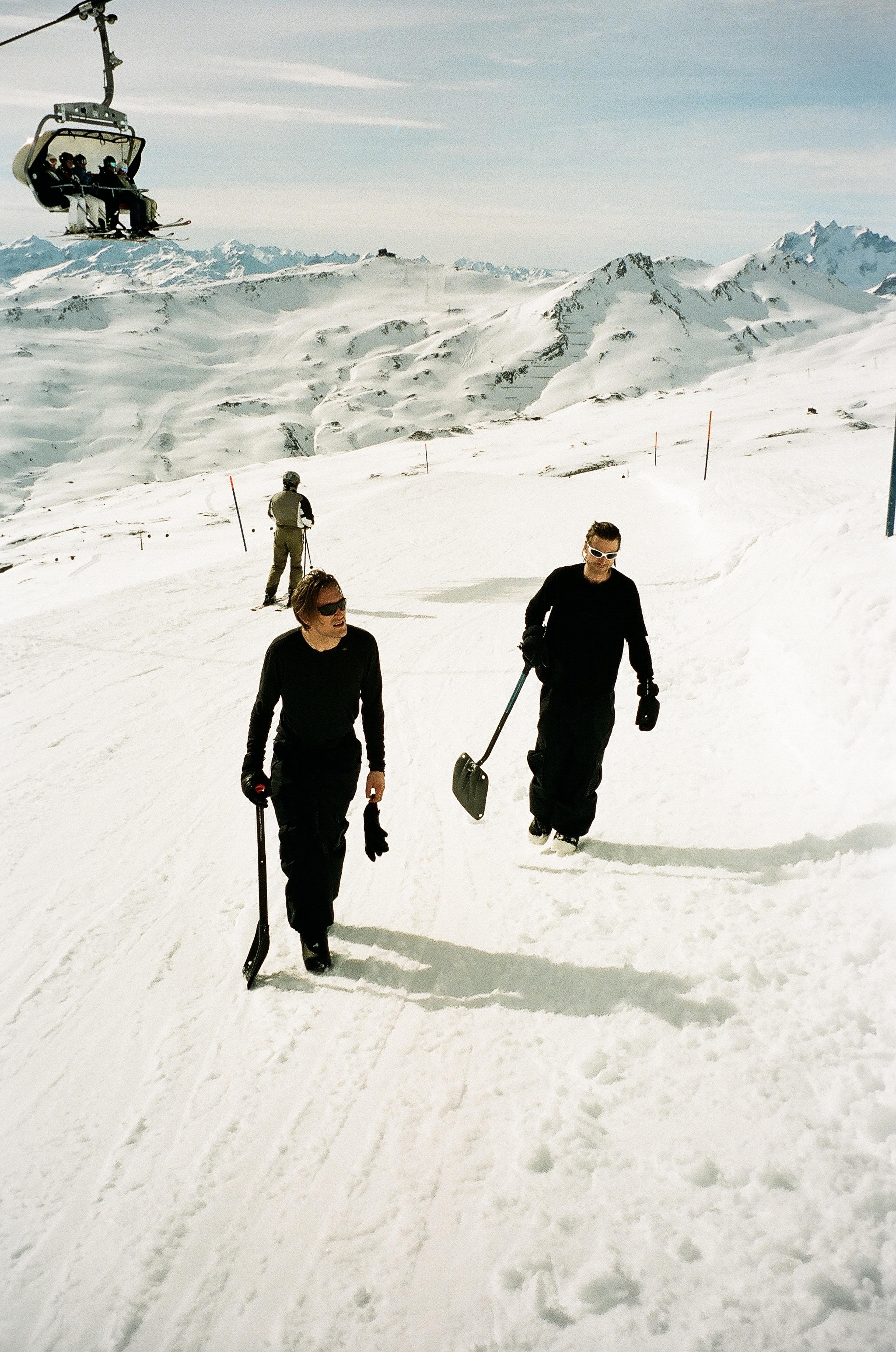 Switzerland Beyond Medals crew shaping snow