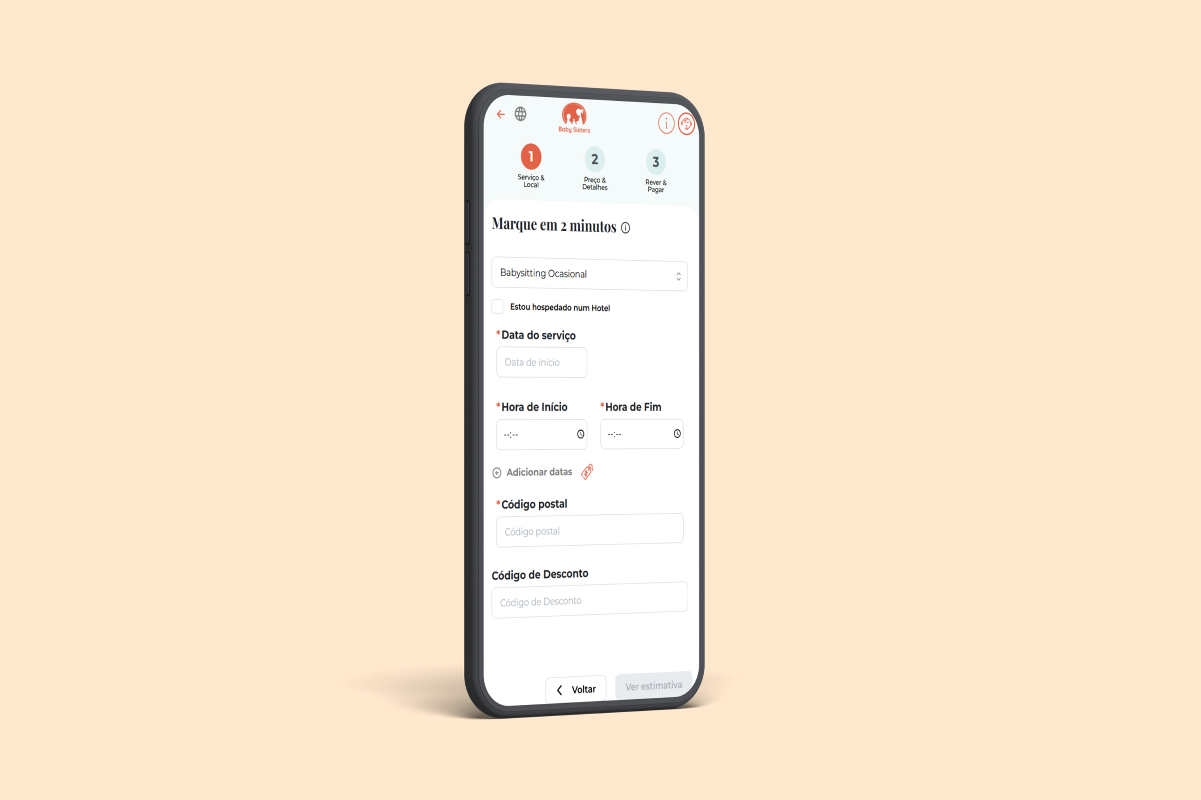 web app da baby sisters para reservar babystitter