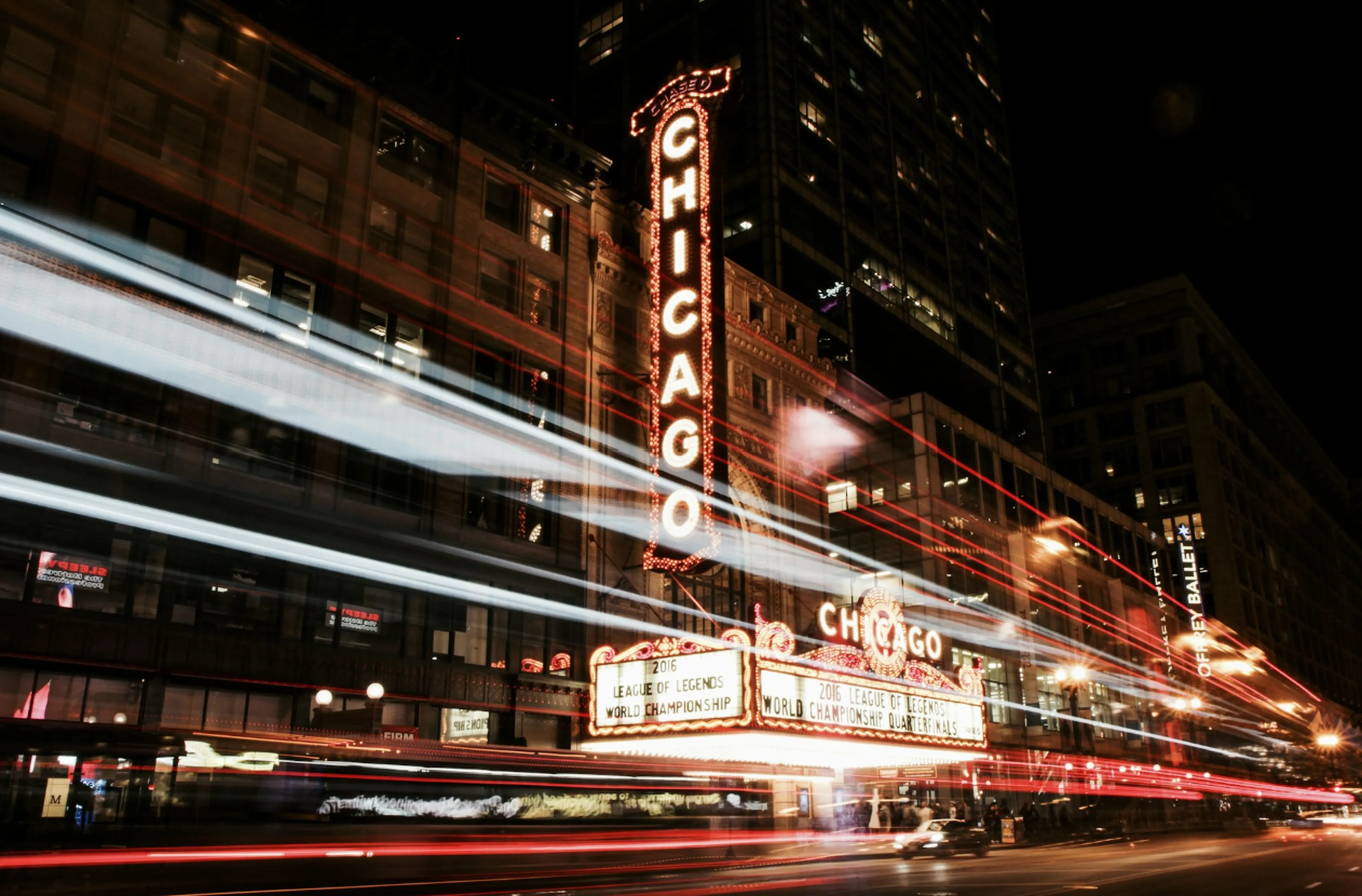 Chicago at night