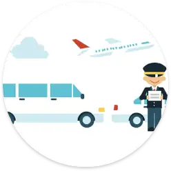 Icon with plane