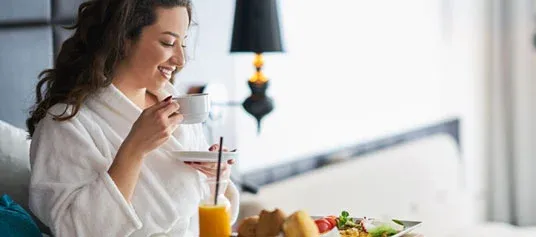 Woman with a cup of coffe