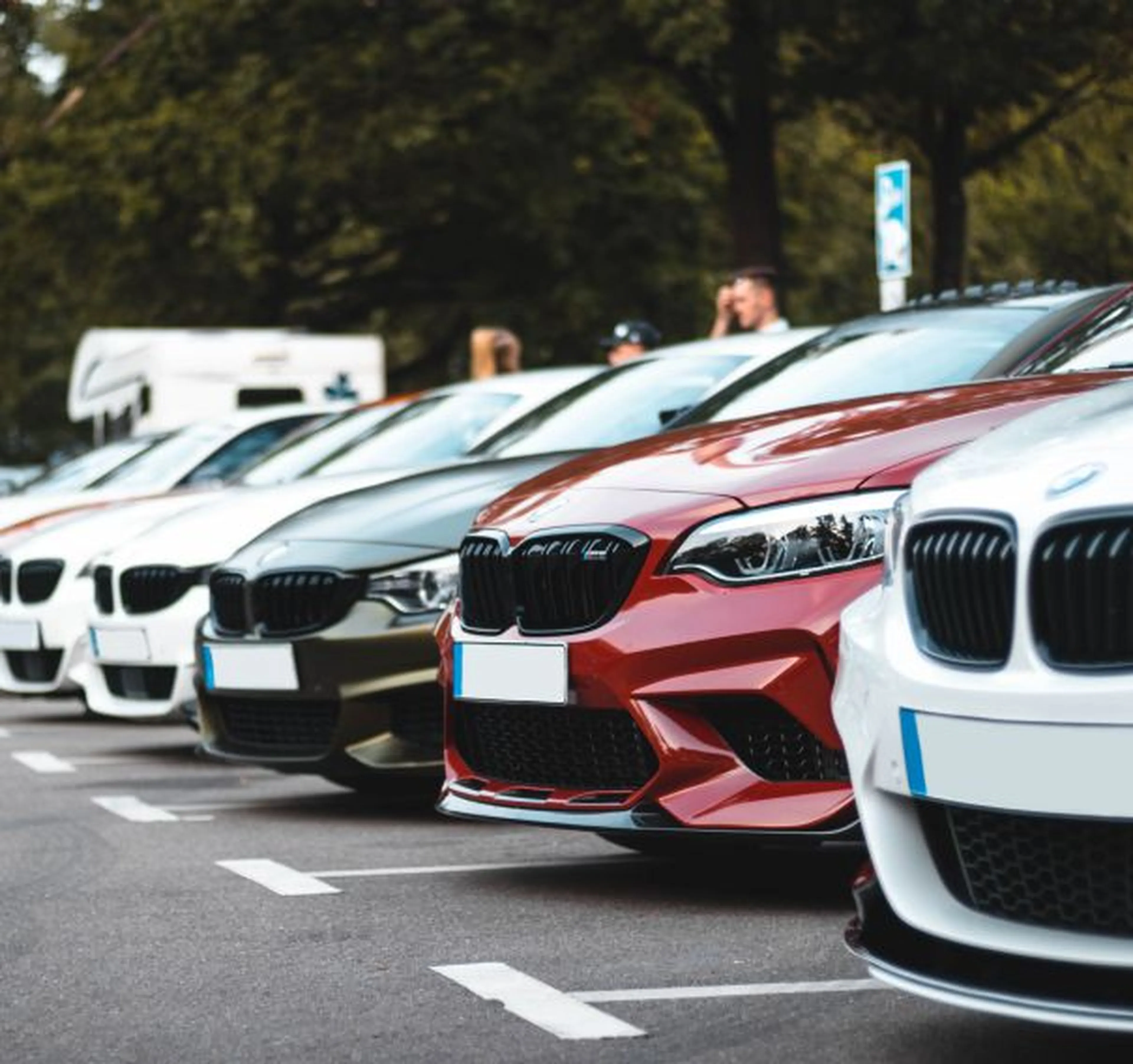 Row of parked cars