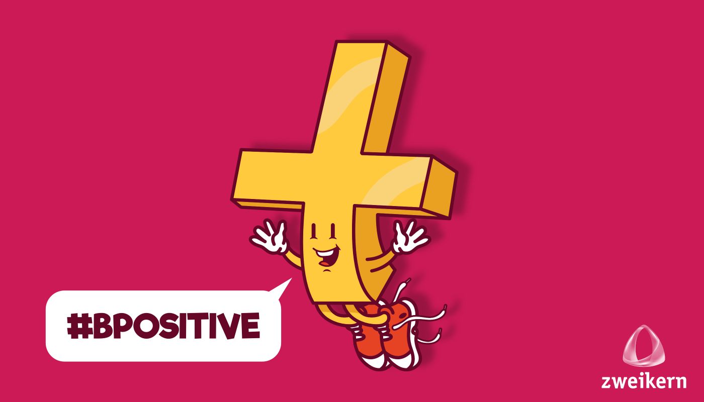 Positives Pluszeichen hüpft