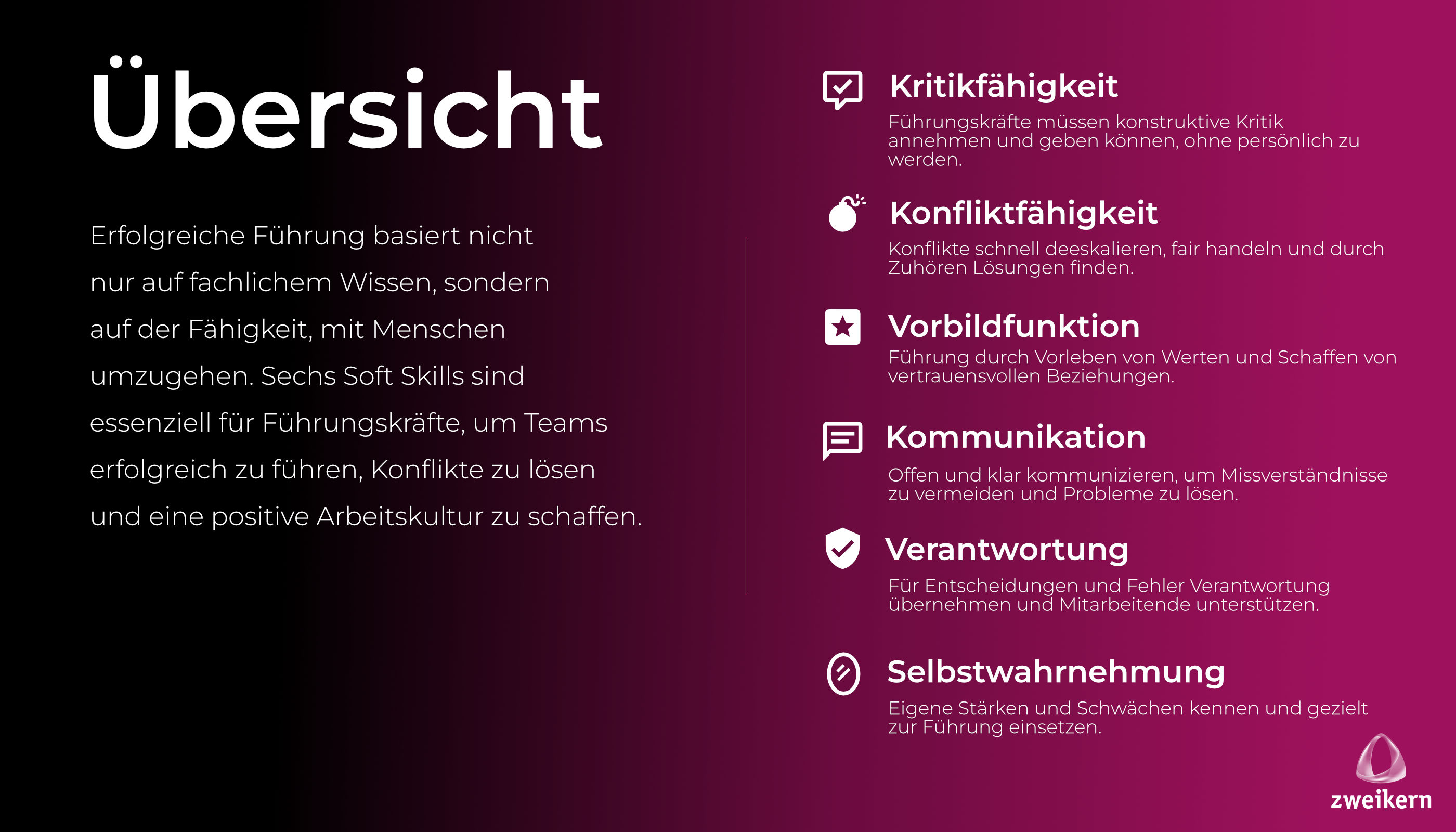 Zusammenfassung sozialer Führungskompetenzen