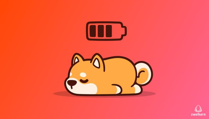 Sleeping Dog with charging battery above