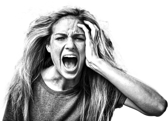 Junge Frau hat Schmerzen