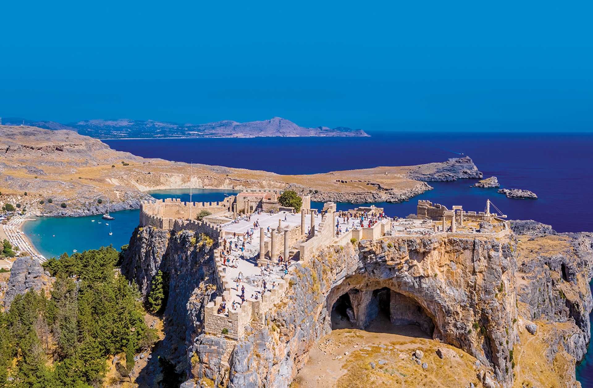 The Acropolis of Lindos in Rhodes island Greece