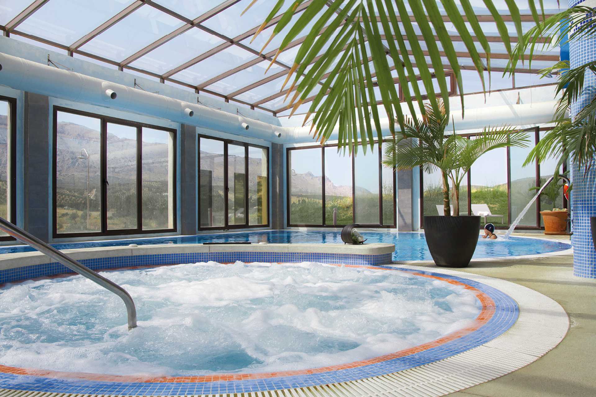 Indoor pool and spa at Convento de la Magdalena, Spain