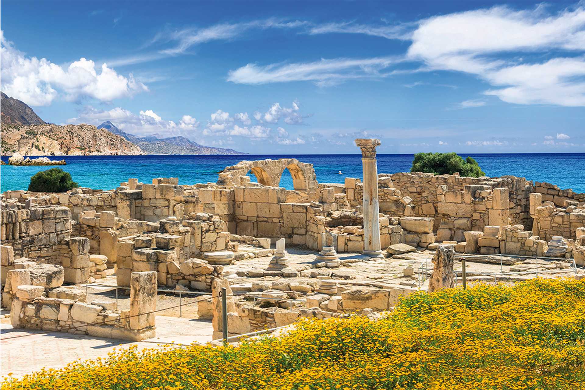 Kourion temple over the sea
