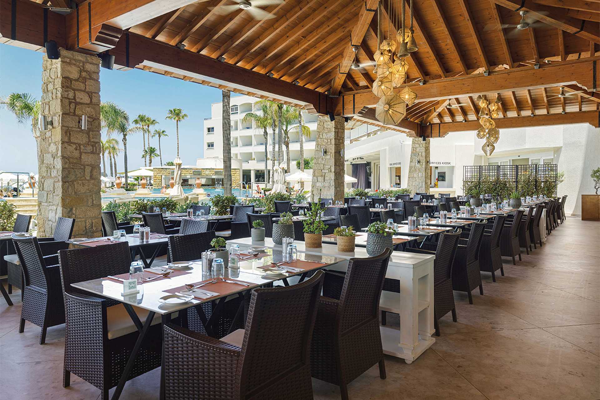 Cafe Royal, one of two buffet restaurants,  Alexander the Great, Cyprus