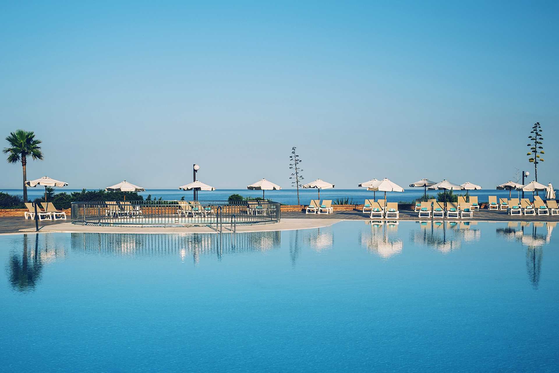 The outdoor swimming pool