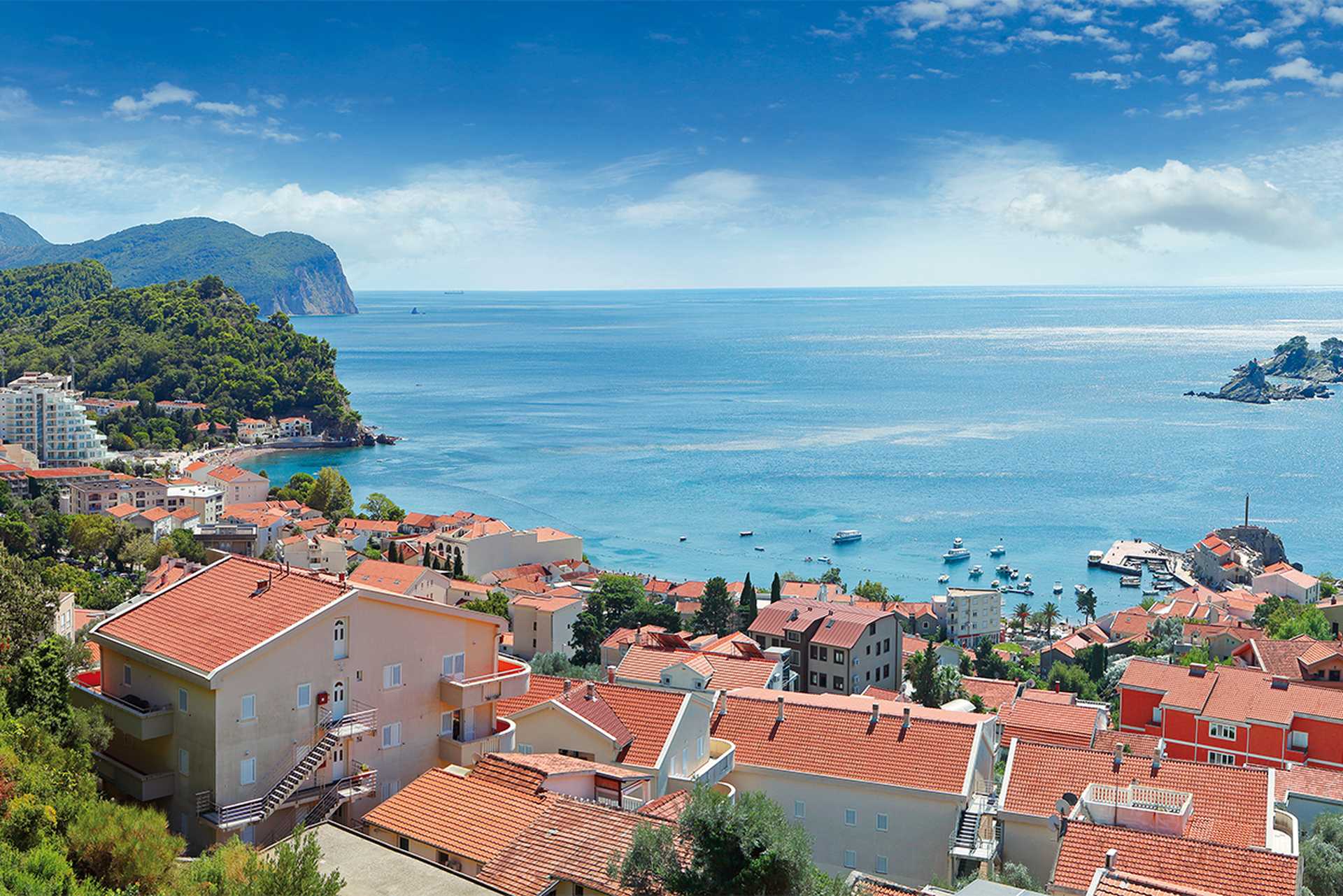 The coastal town of Petrovac