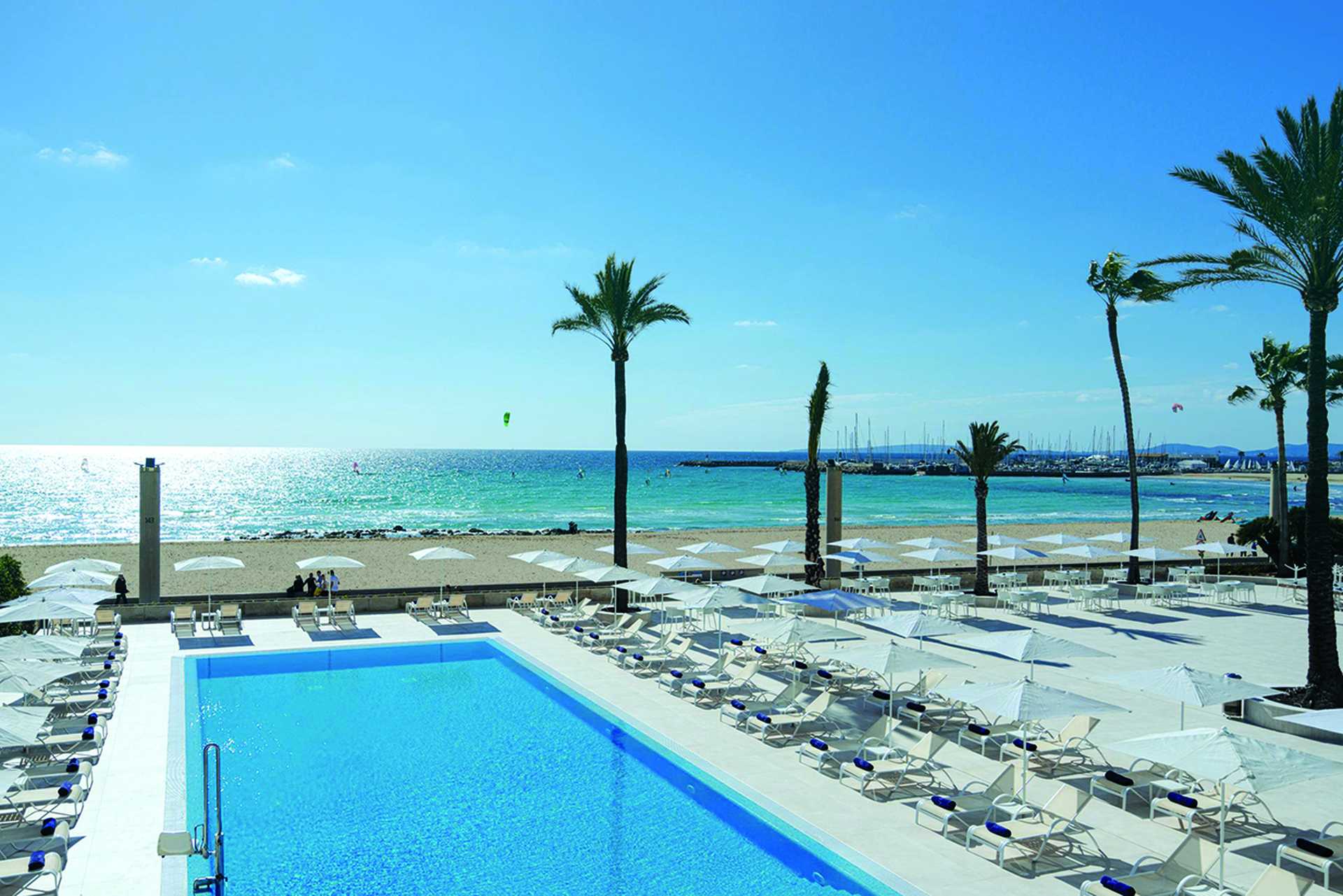 The hotel’s outdoor swimming pool