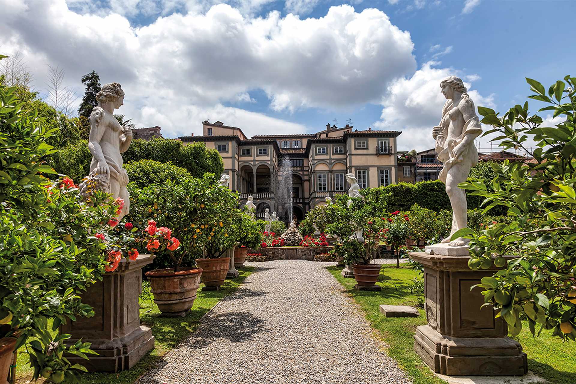 Palazzo Pfanner gardens in Lucca, Tuscany
