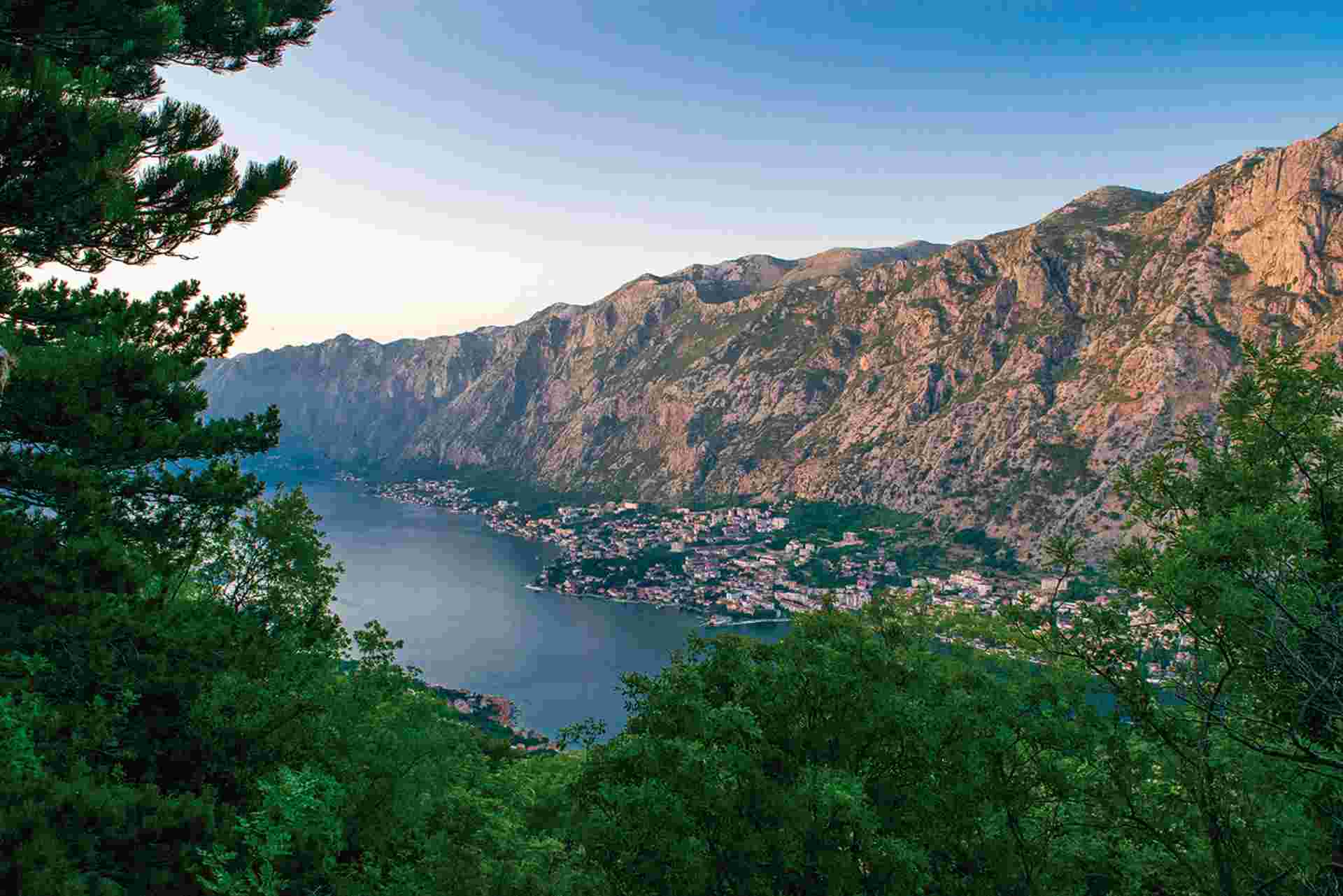 View of Mount Vrmac to Bay of Kotor. SPIN: Walking in Montenegro