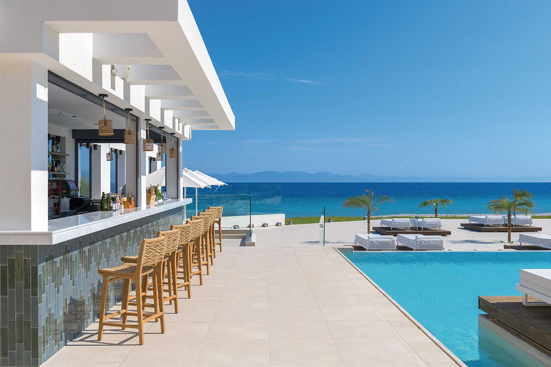 Adults only pool bar - Sun Beach Resort, Ialyssos, Rhodes, Greece