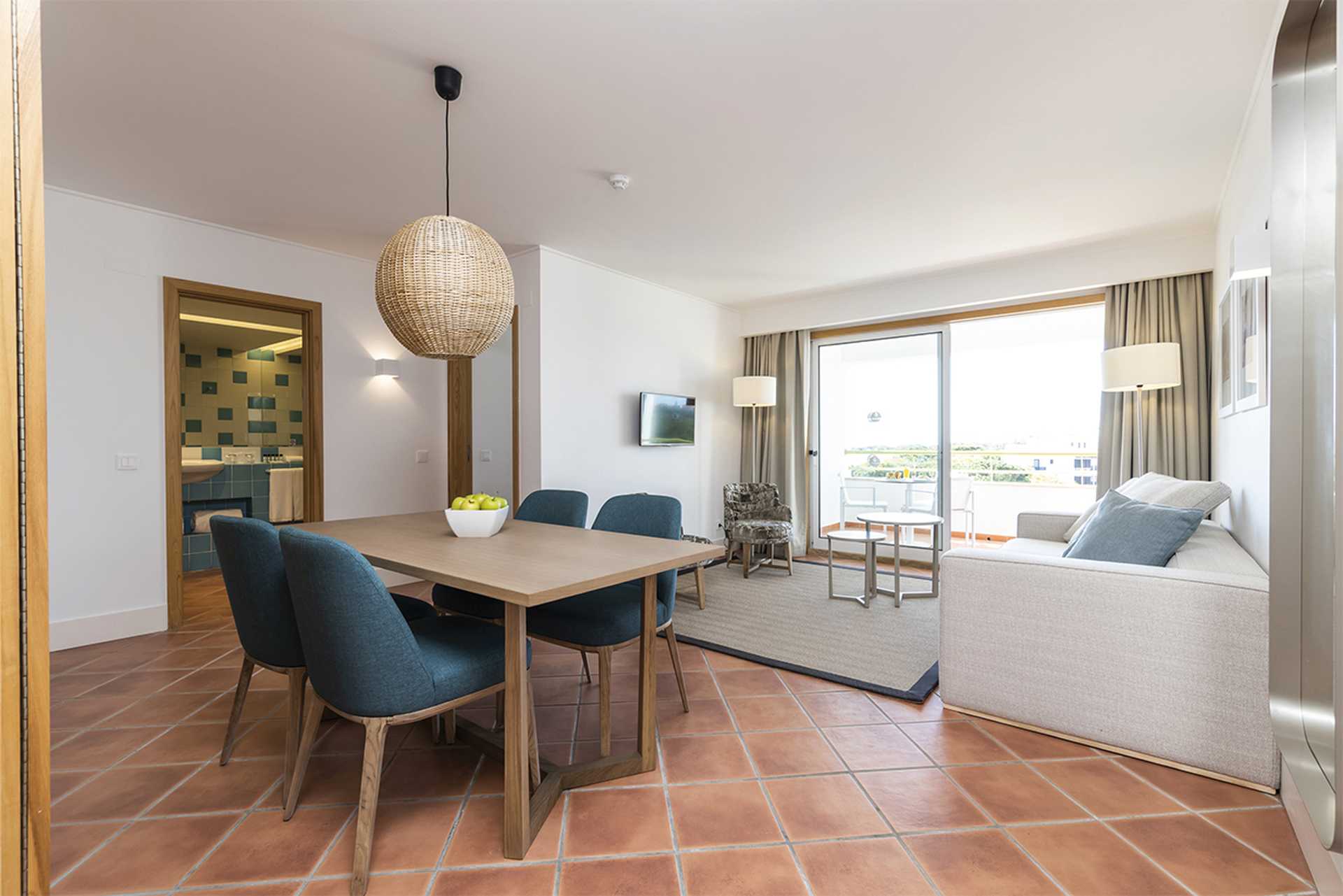 A standard apartment living room