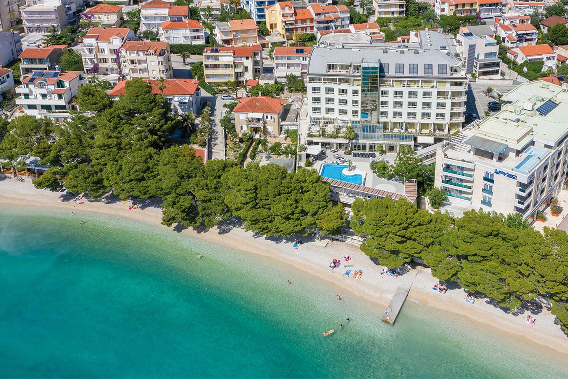 The hotel is set on the Makarska Riviera