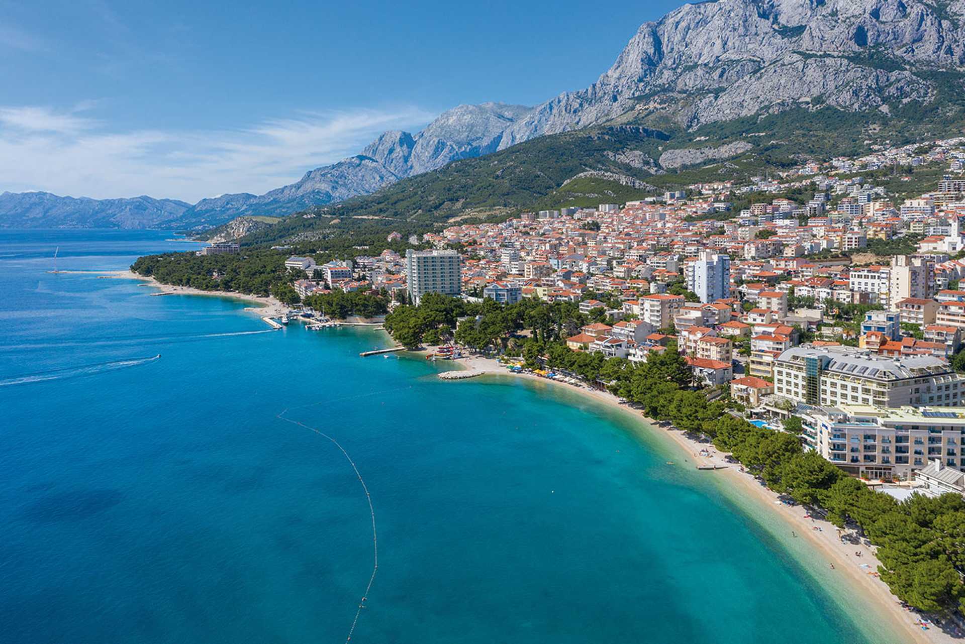 The hotel is set on the Makarska Riviera