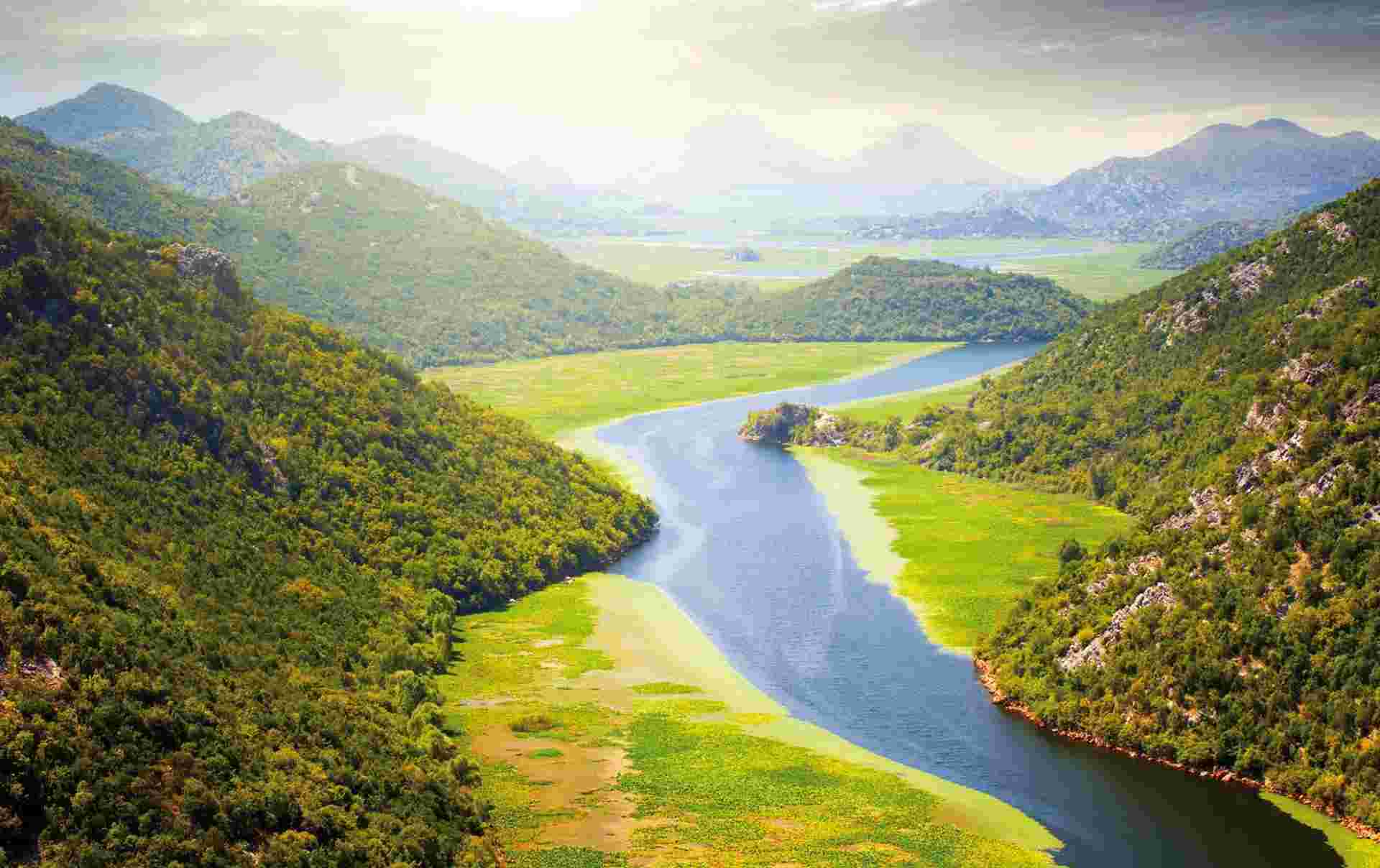 Montenegro Lake Skadar portrait exterior countryside river hills