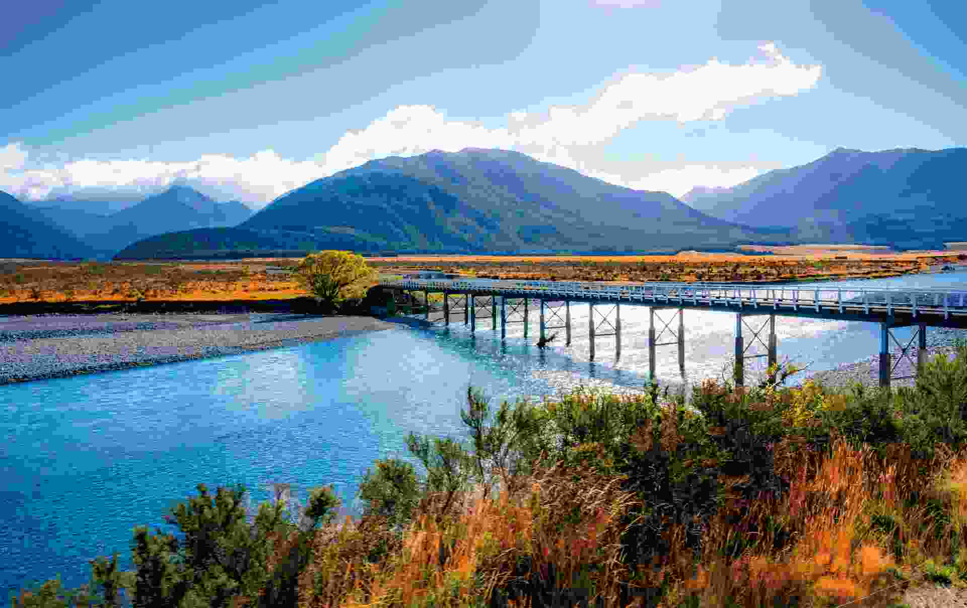 New Zealand Bridge - Christchurch to Greymount TransAlpine Train