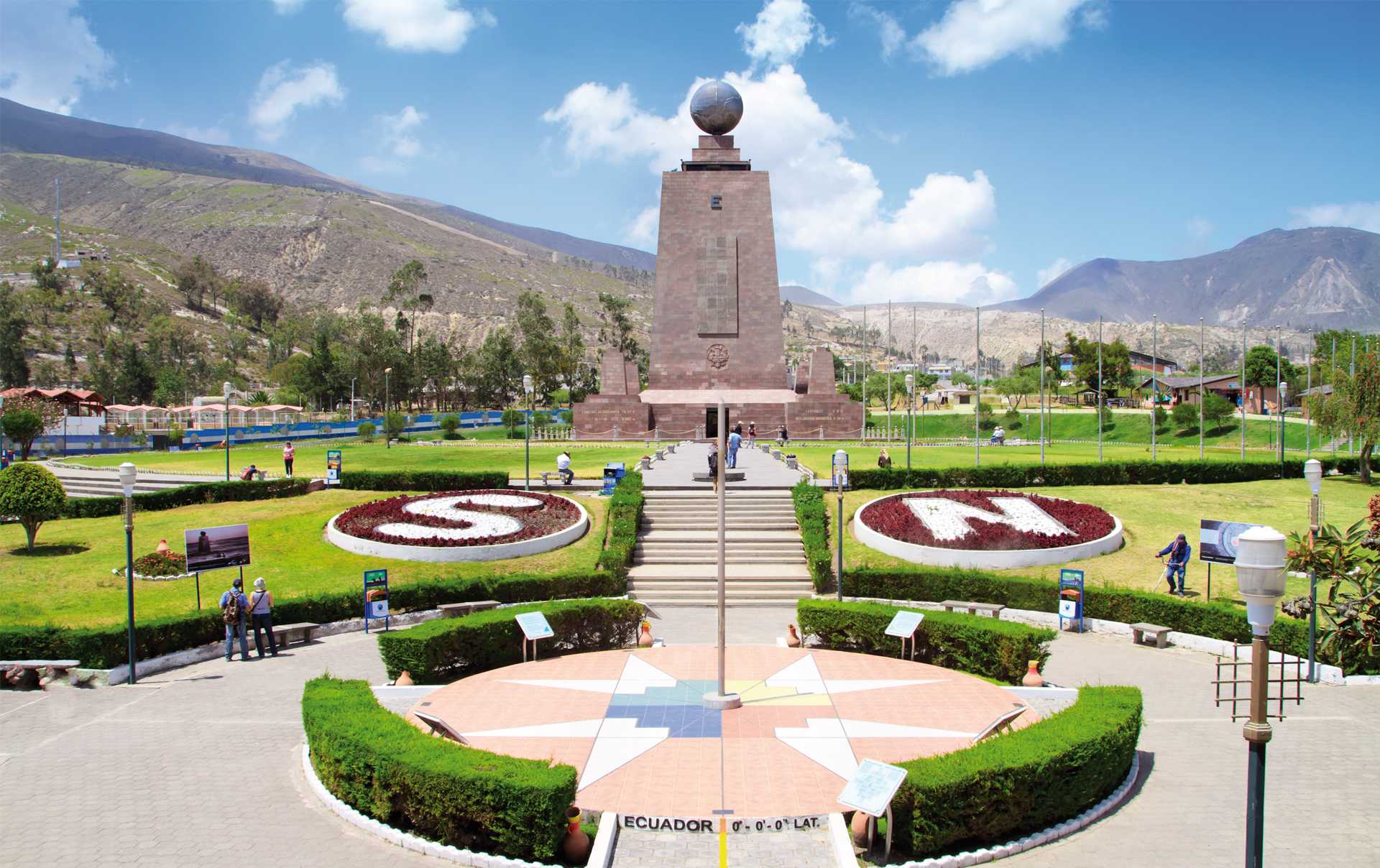 Monument Mitad del Mundo, the equator line