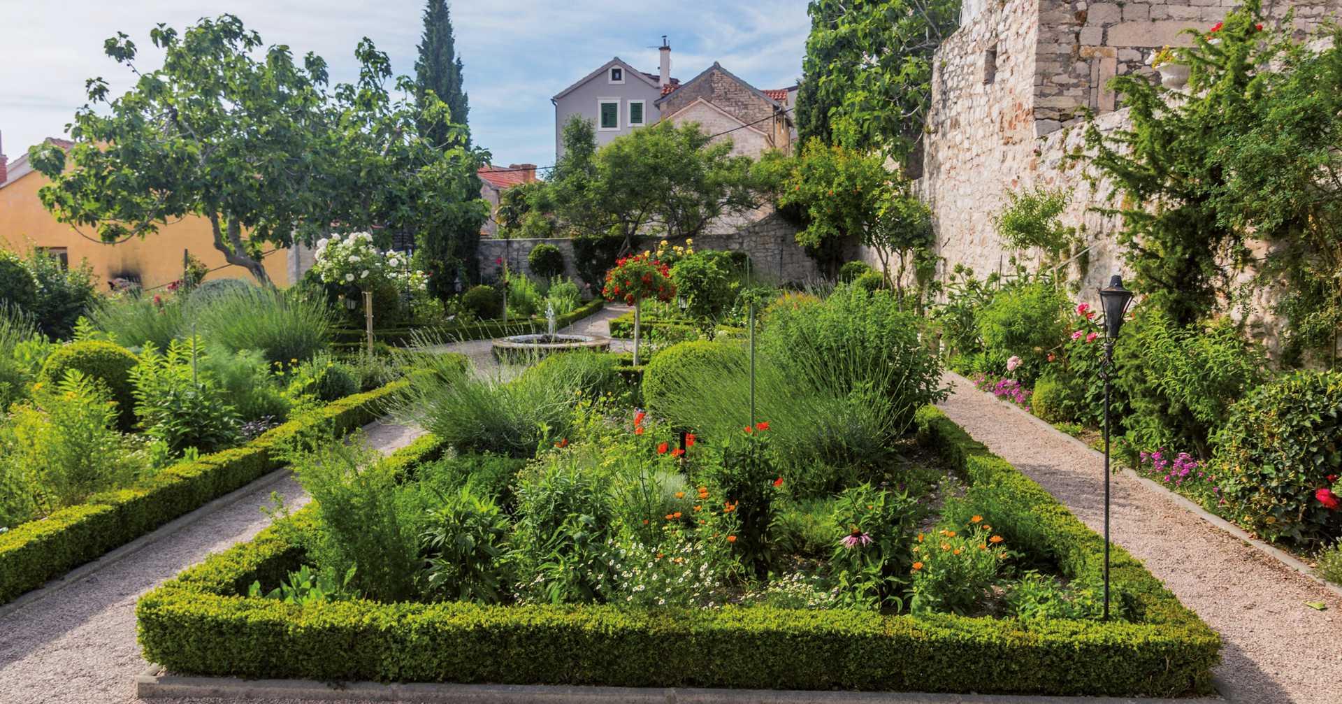 Saint Lawrence Monastery garden in Sibenik, Croatia