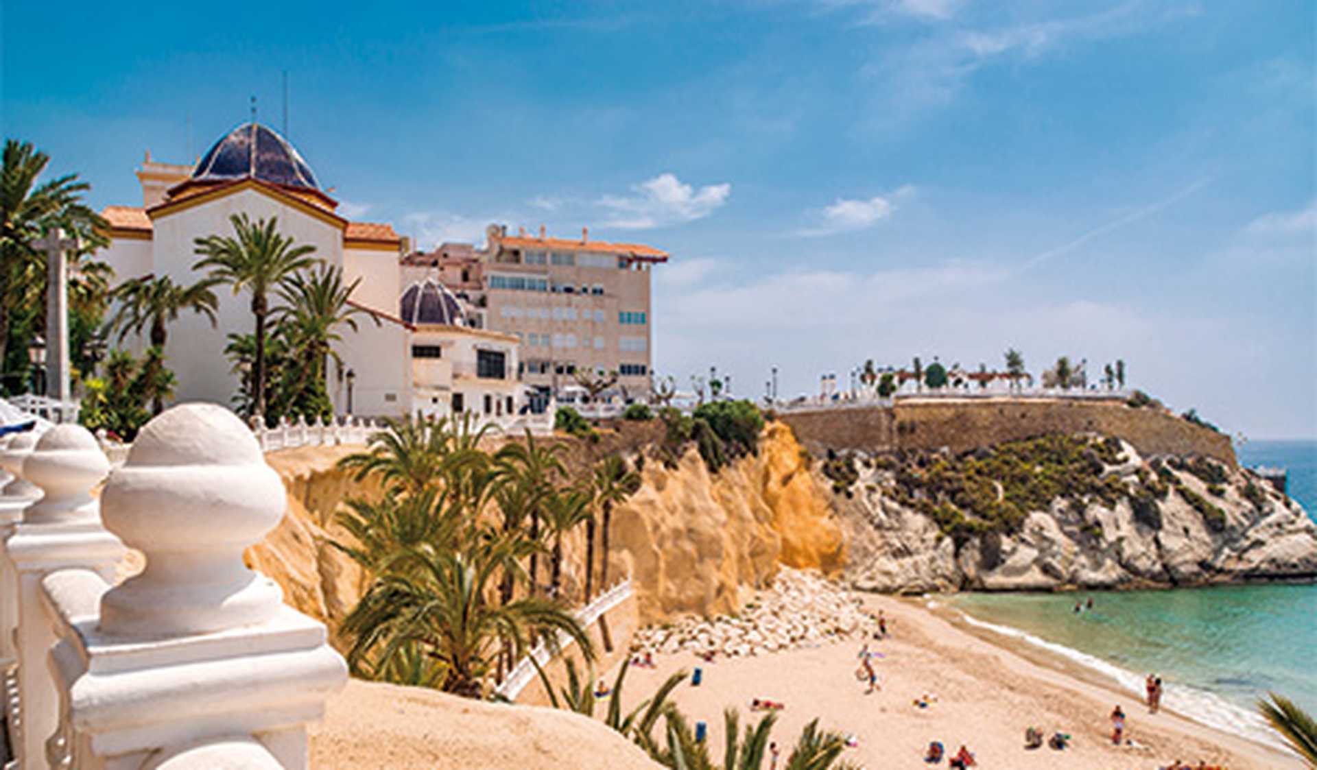 Poniente beach , Benidorm, Spain