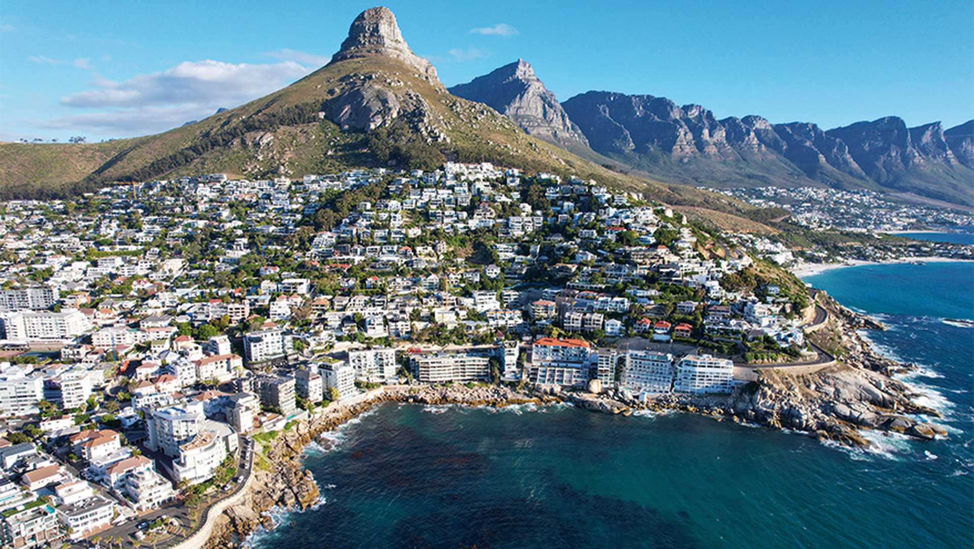 Fresnaye and Bantry Bay in summer in Cape Town.