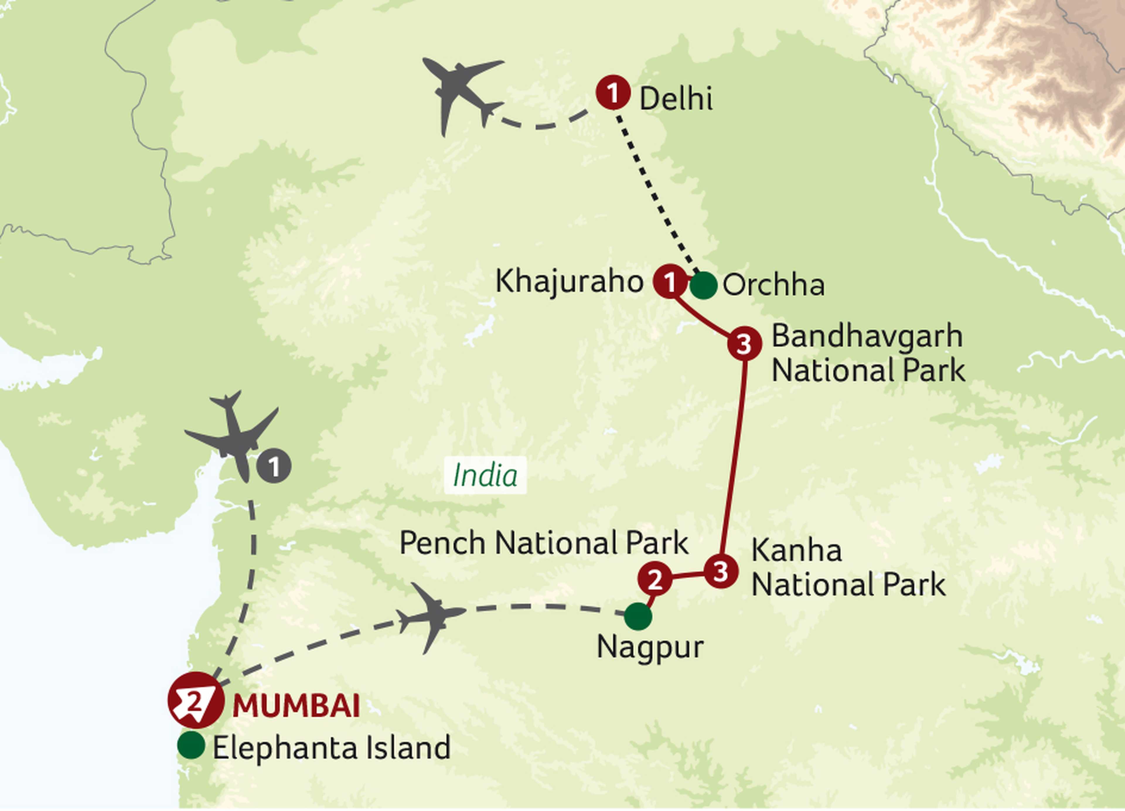 Wild India Tour - Pench, Kanha & Bandhavgarh Touring Holiday
