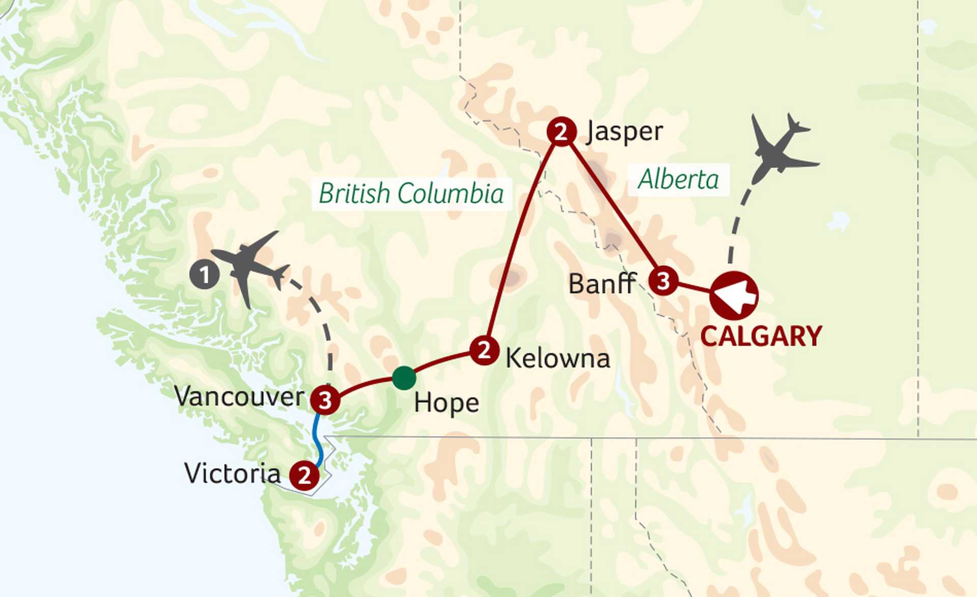 Canadian Rockies and Vancouver