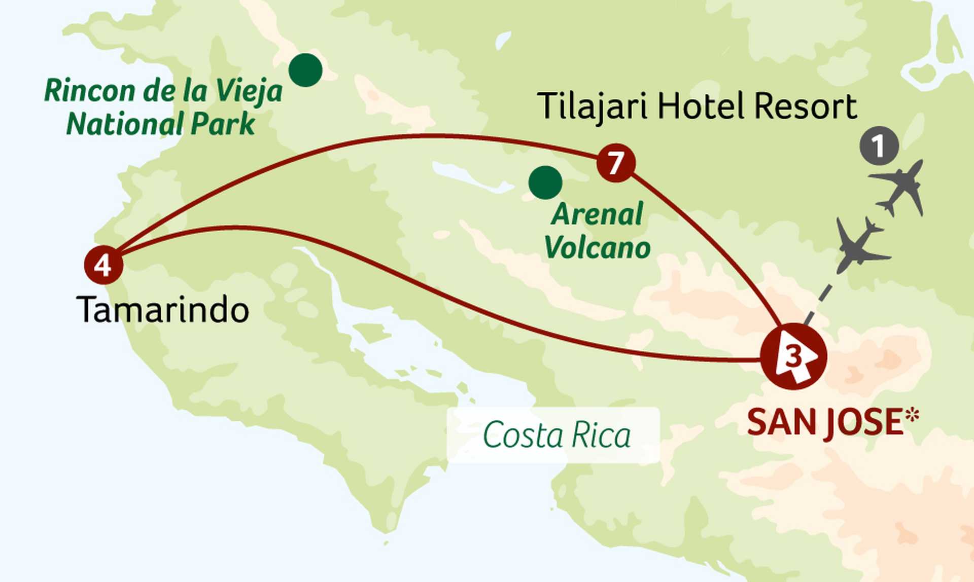 SEJCA - Costa Rica: The Jewel of Central America map