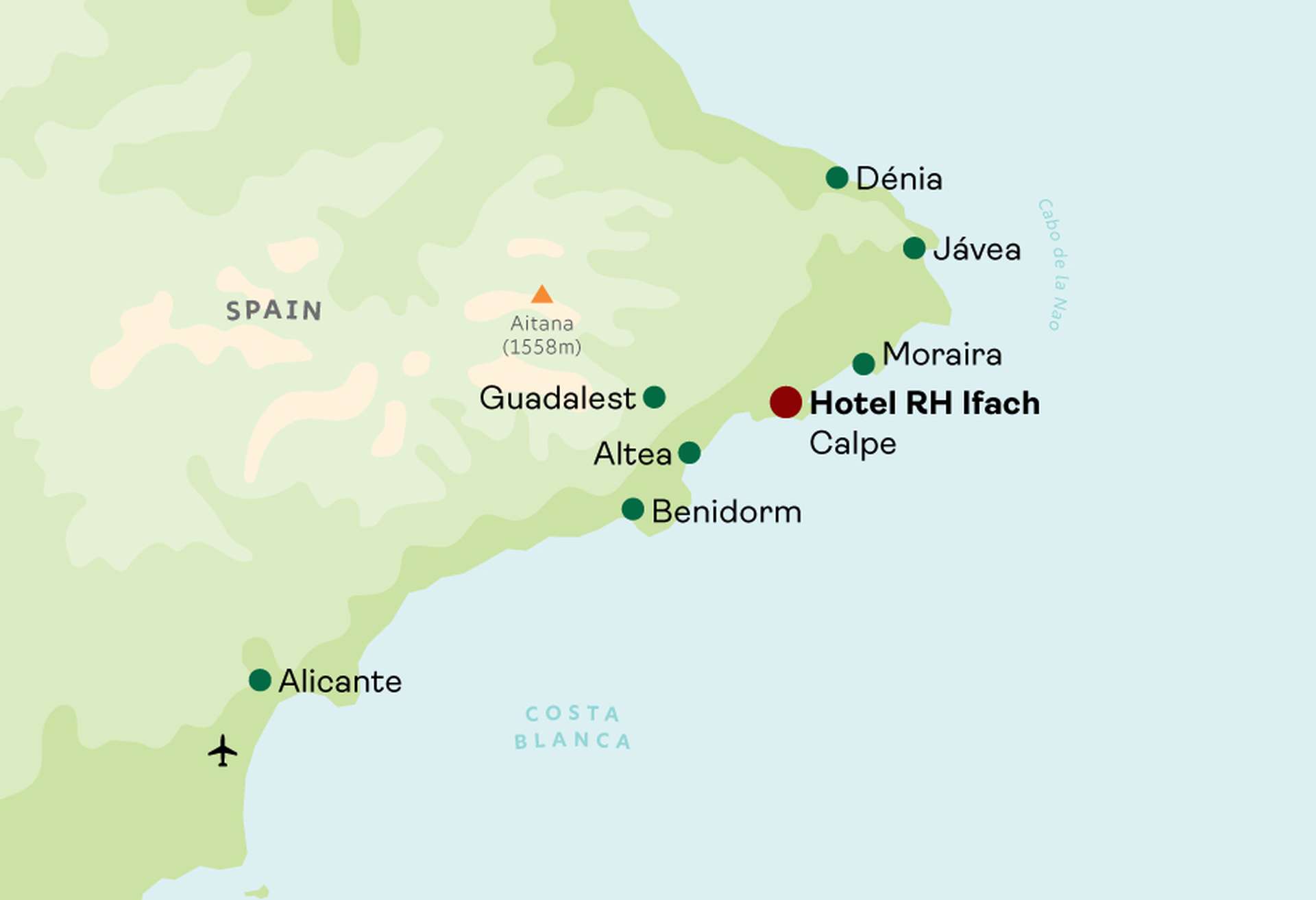 RH Ifach Hotel Map