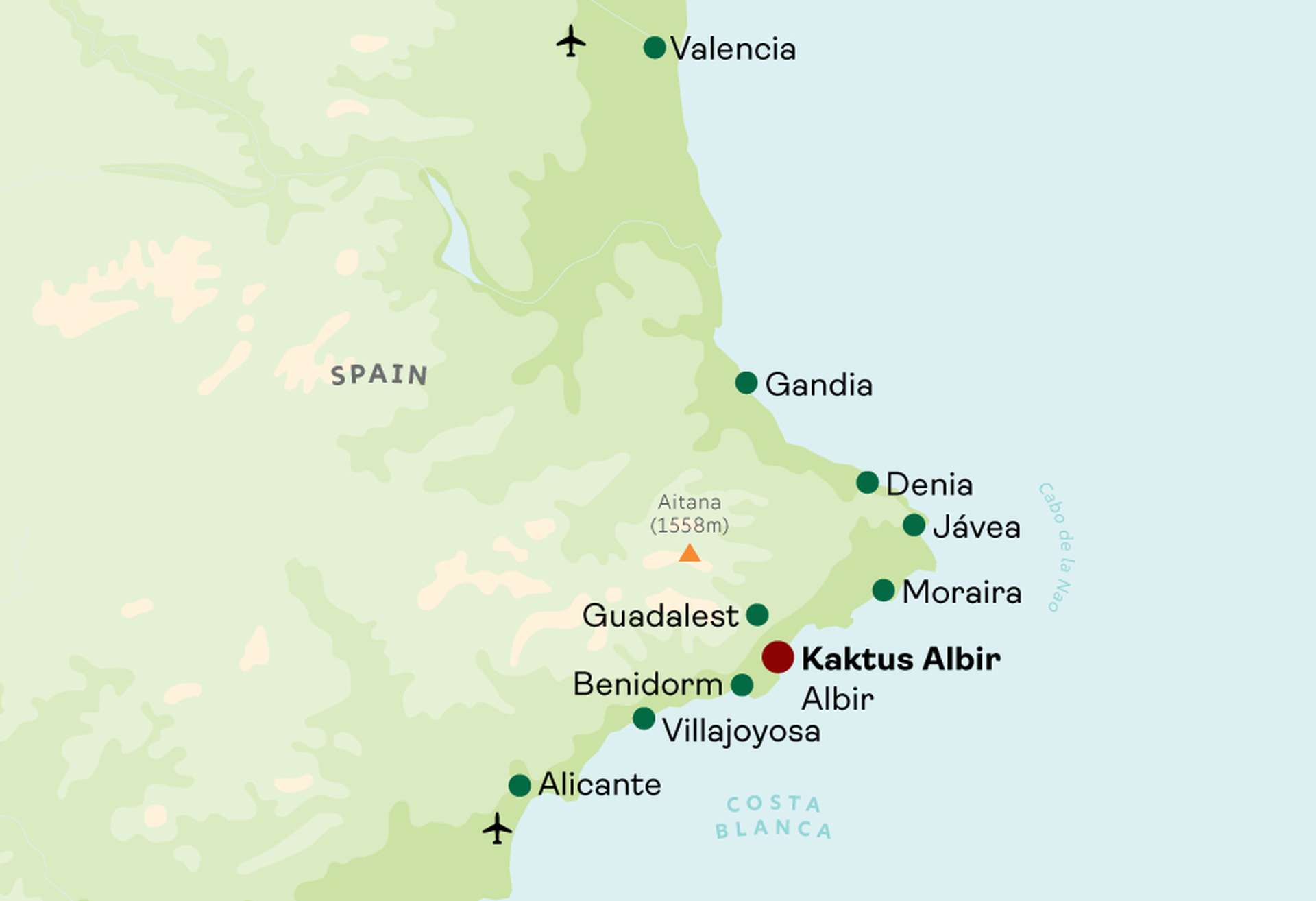 Kaktus Albir Hotel map