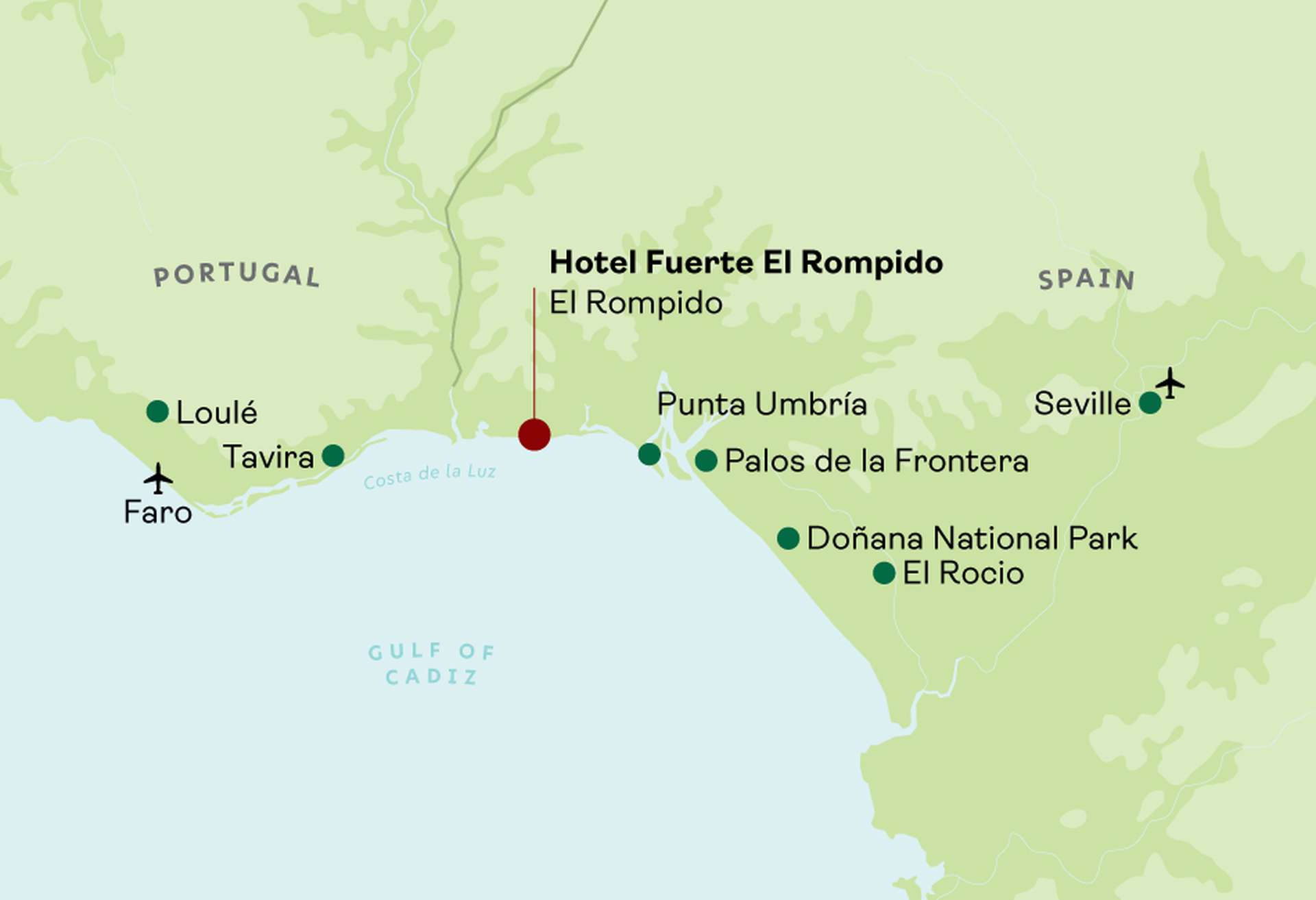 Hotel Fuerte el Rompido map