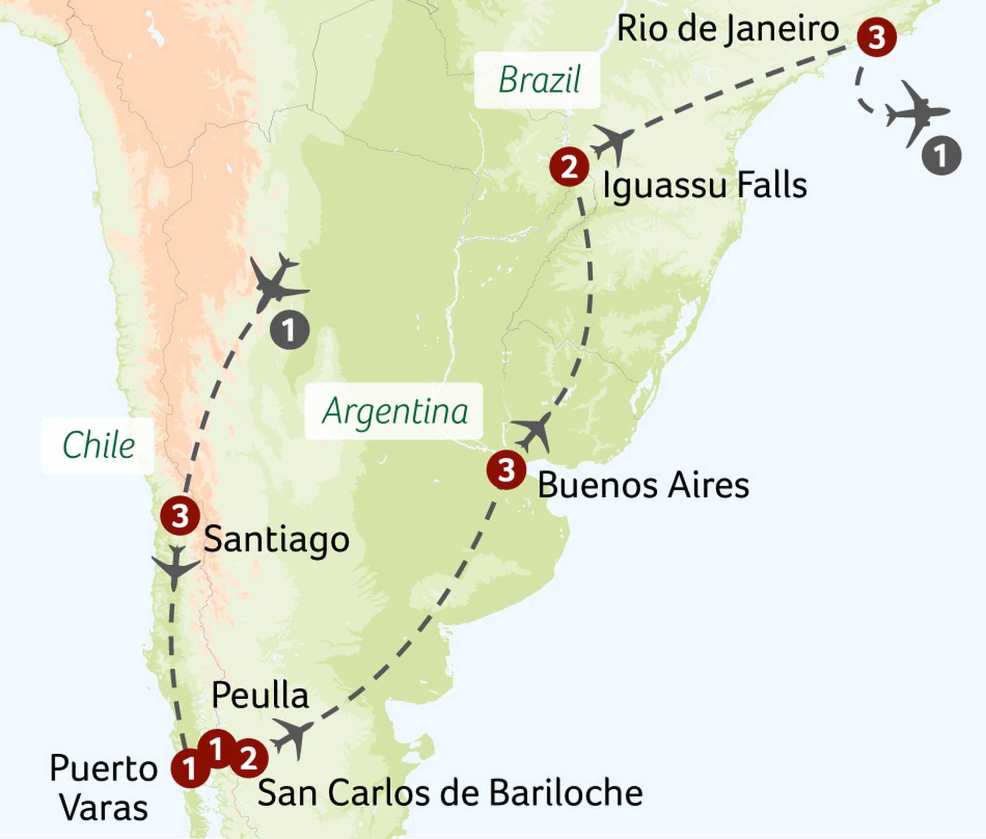 SESAA - South American Advernture map