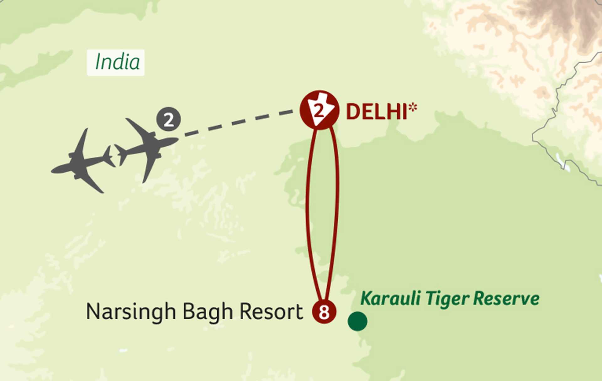  In Search of the Royal Bengal Tiger: map