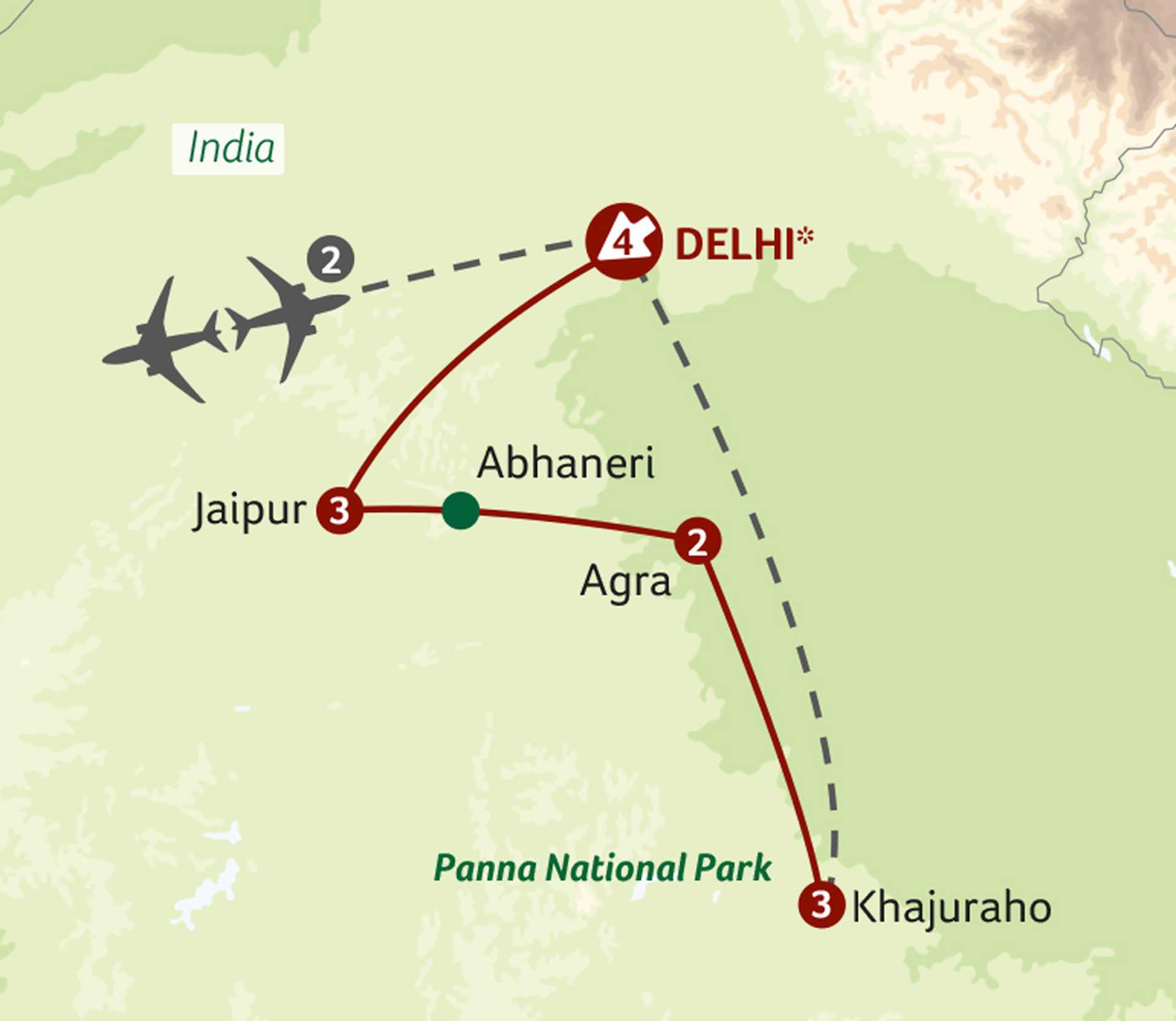 India: Land of Temples and Tigers: map