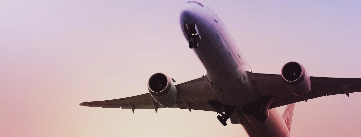 Plane take off jet