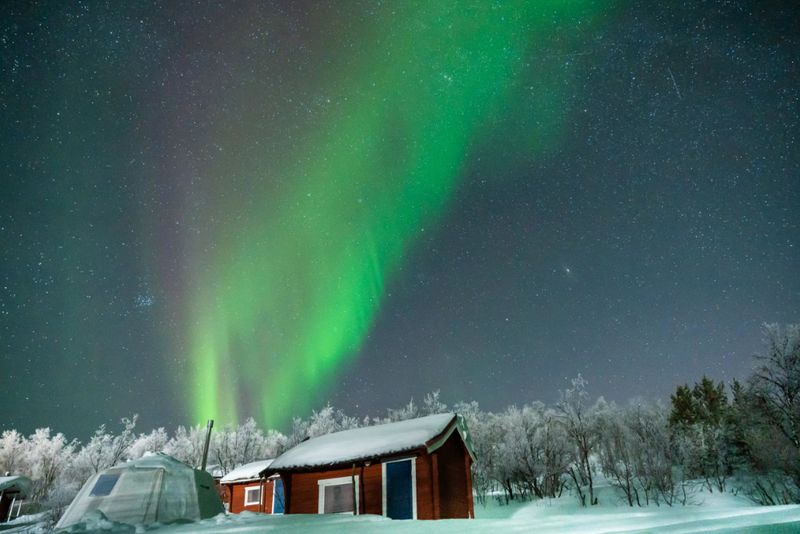 View of the Northern Lights in Alta