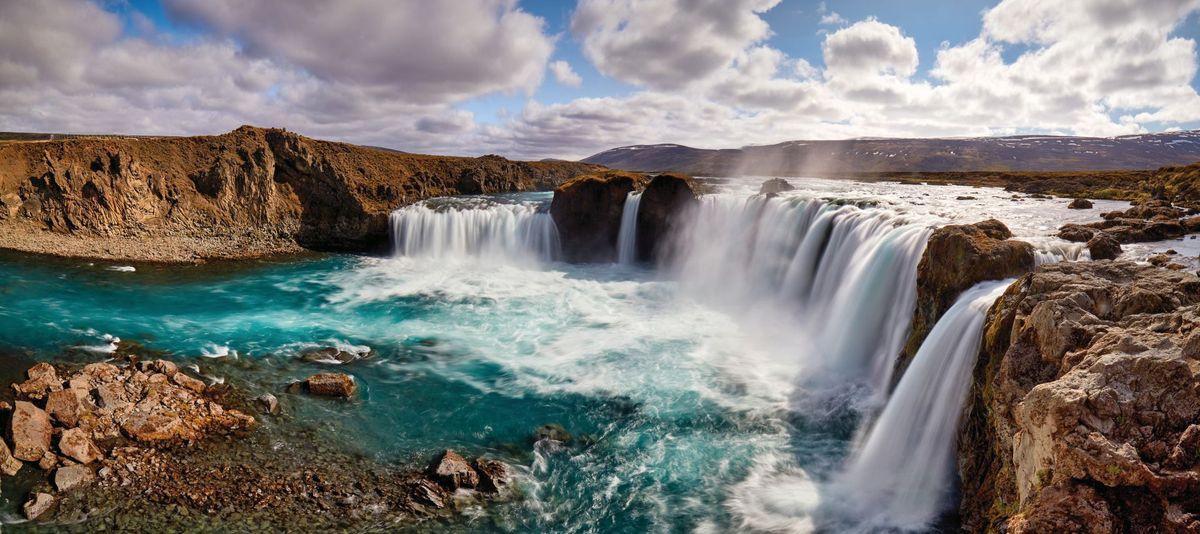 Godafoss Waterfall Akureyri Iceland