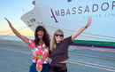KATE AND JENNY near Ambassador Cruise Line Ship