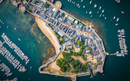 Aerial view of the fortified village of Concarneau in Brittany France