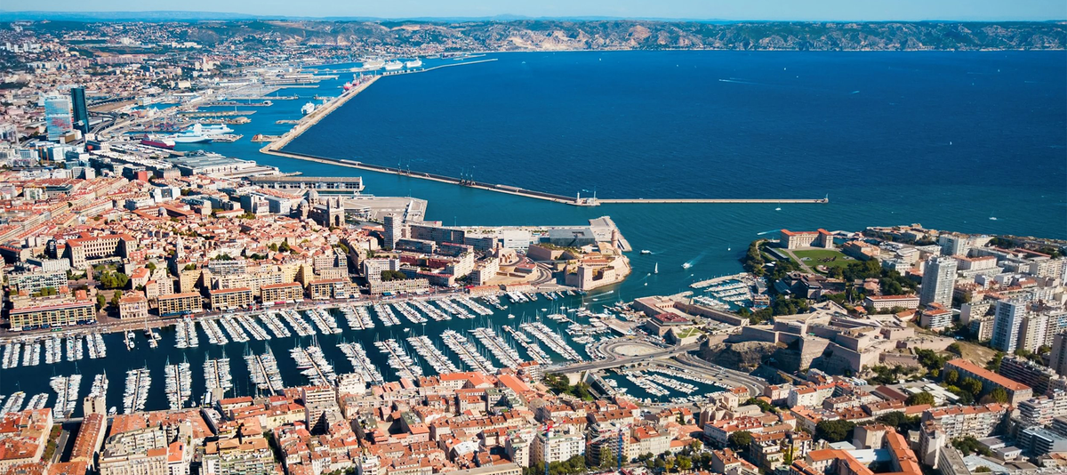 Old Port in Marseille. Marseille is the second largest city of France.