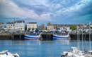 Cherbourg-en-Cotentin, beautiful city in Normandy, the harbor, ships and fisher boats