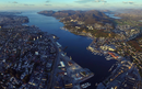 Sandnes, Norway, an evening city view from above